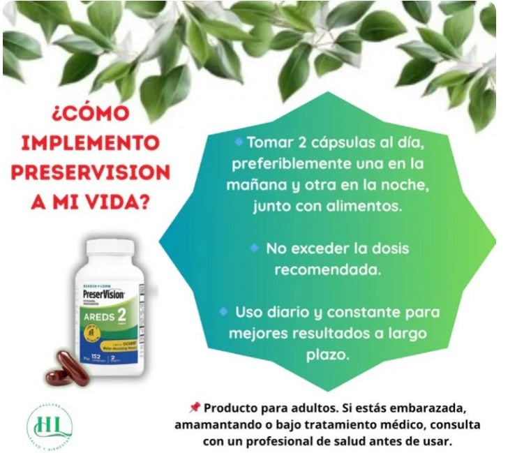 PreserVision™+:👀✨Protege tu visión y reduce el cansancio ocular con una cápsula diaria