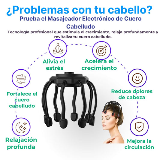 Masajeador Electrónico Premium para Cuero Cabelludo